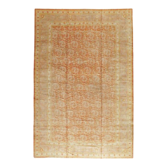 Galerie Shabab Collection Early 20th Century Handmade Turkish Oushak Large Room Size Carpet For Sale