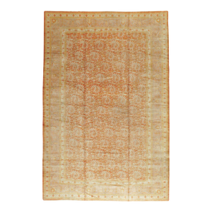 Galerie Shabab Collection Early 20th Century Handmade Turkish Oushak Large Room Size Carpet