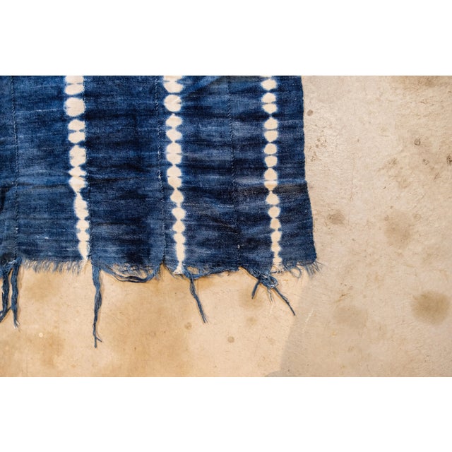 Boho Chic Boho Chic Van Verre Indigo Dyed Throw For Sale - Image 3 of 9