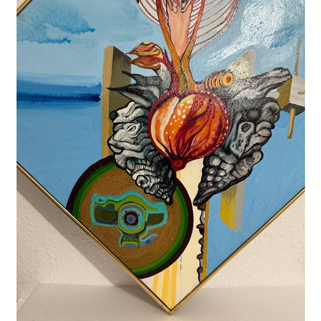 Christine McGinnis, Vibrant Acrylic on Canvas Surrealist Erotic Flowers Painting Christine McGinnis, 2002 For Sale In Miami - Image 6 of 9