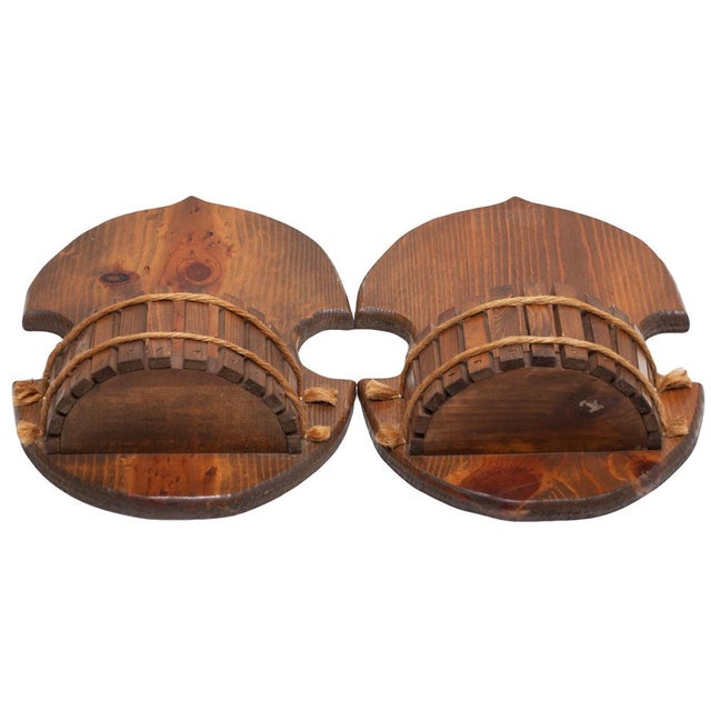 1960s Japanese Style Indoor or Ourdoor Wood Brackets a Pair Chairish