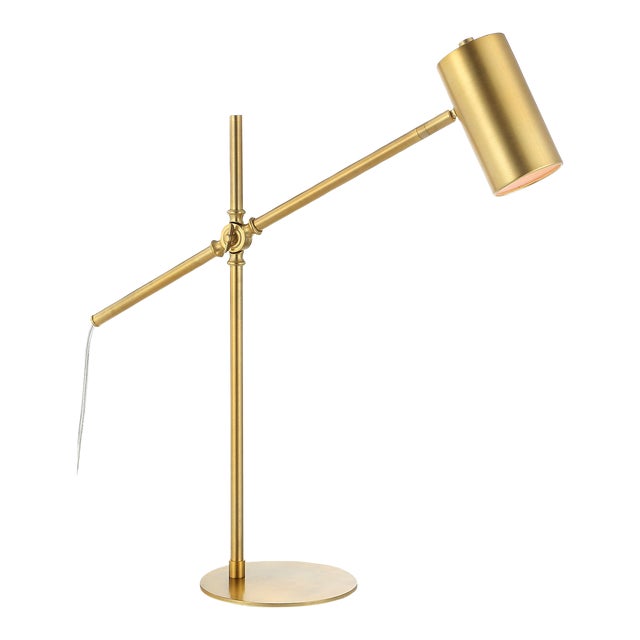 Brushed Gold Desk Lamp For Sale