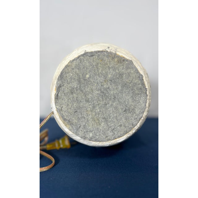 Vintage Postmodern Palm Regency Plaster-Style Statement Lamp For Sale - Image 10 of 11