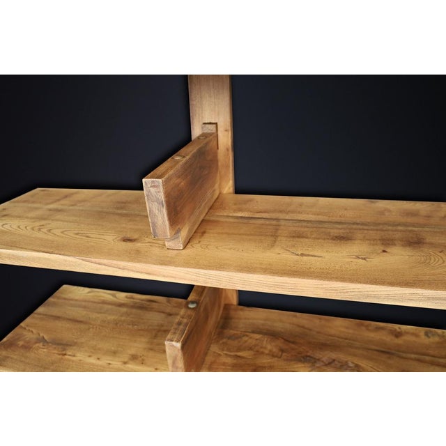 Patinated Elm Bookshelf in the style of Pierre Chapo, France, 1970s For Sale - Image 17 of 18