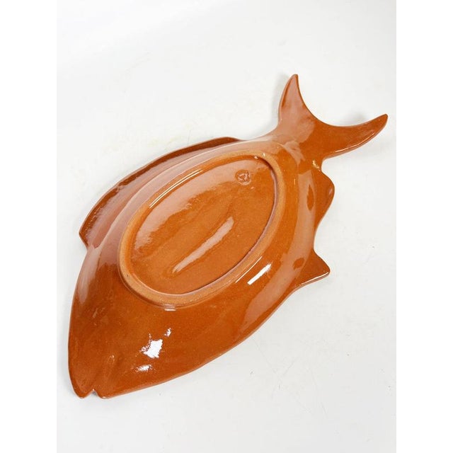 Fish-Shaped Ceramic Dish, France, 1970 For Sale - Image 9 of 15
