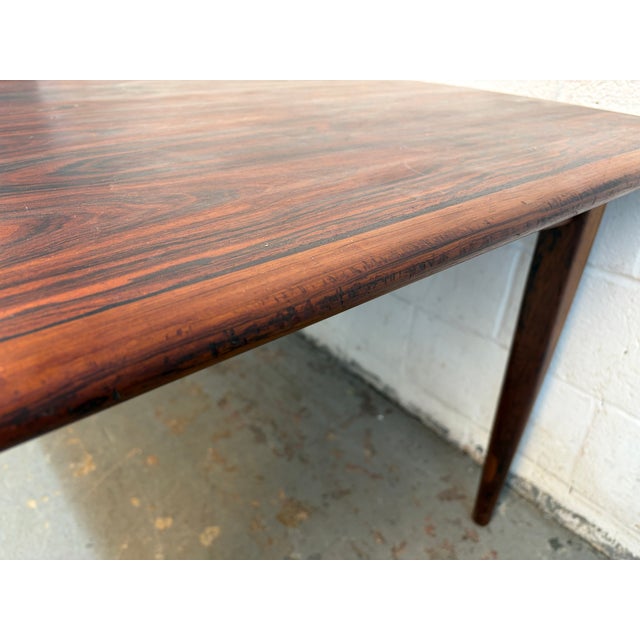 Mid-Century Modern Danish Rosewood Expanding Butterfly Leaf Dining Table For Sale - Image 10 of 17