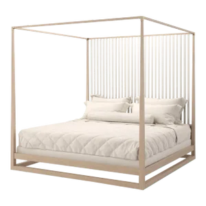 Light Oak Queen Canopy Bed