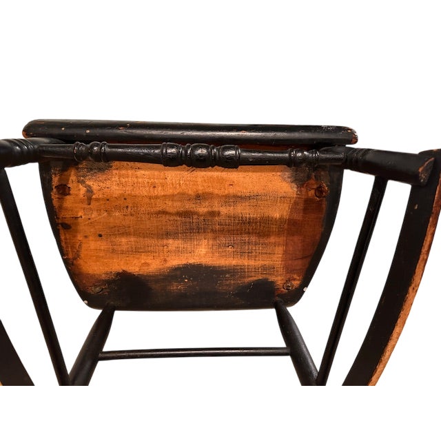 Black Antique Black Rocking Chair, 19th Century For Sale - Image 8 of 10