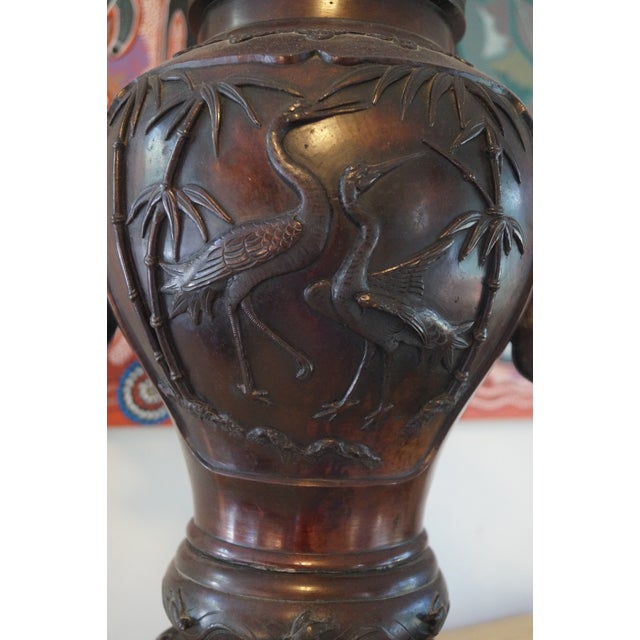 Early 20th Century Japanese Foo Dog and Crane Censor For Sale - Image 11 of 13