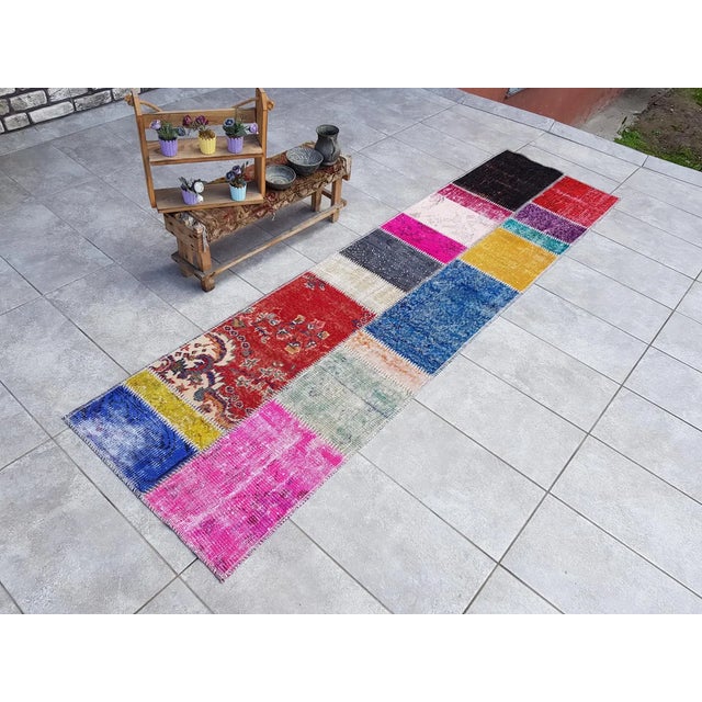 Oushak Vintage Anatolian Runner For Sale - Image 6 of 10