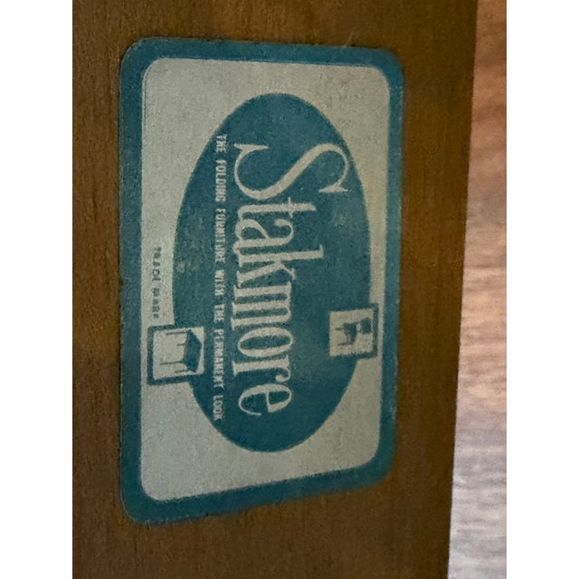 Mid-Century Modern 1950s Mid-Century Stakmore Lyre Back Folding Chairs - Set of 4 (With Original Labels) For Sale - Image 3 of 9
