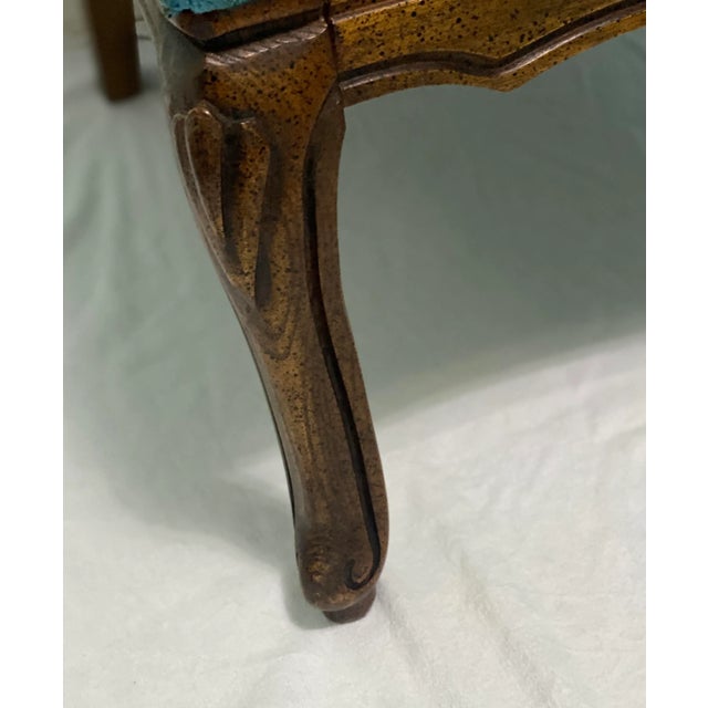 Mid 20th Century Regency Style Kimball Side Chair Cane and Velvet For Sale - Image 10 of 12