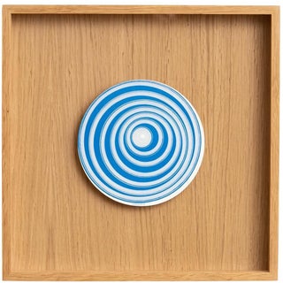 Marcel Duchamp, Blue and White Cerceaux Rotorelief from Konig Series 133, 1987, Wood For Sale