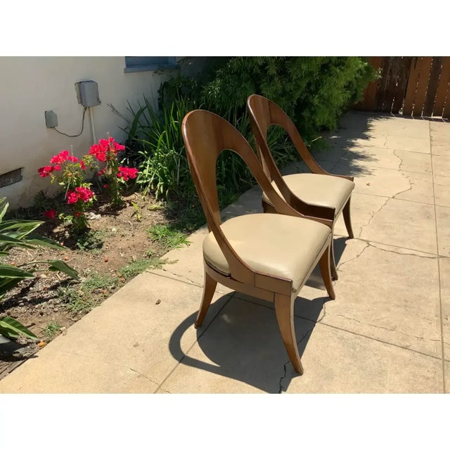 Mid-Century Modern 1990s Vintage Spoonback Chairs - A Pair For Sale - Image 3 of 5