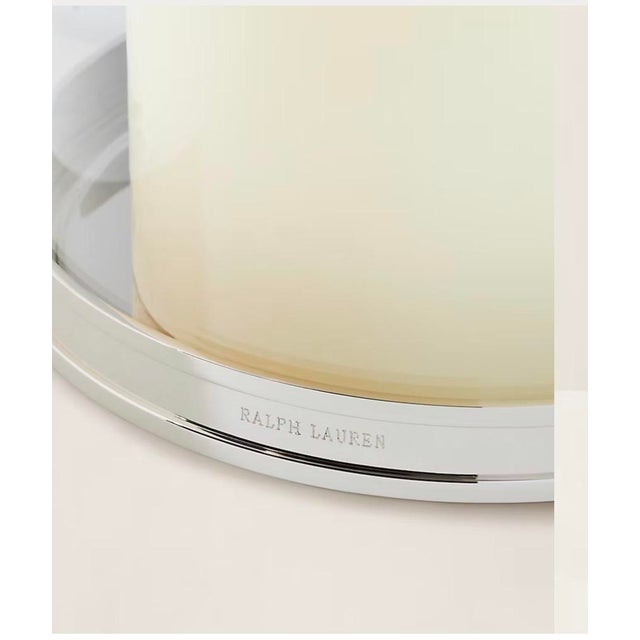 Ralph Lauren Home Medium Modern Hurricane Silver Nickel New $795 Featuring beautiful polished trim, this stunning...