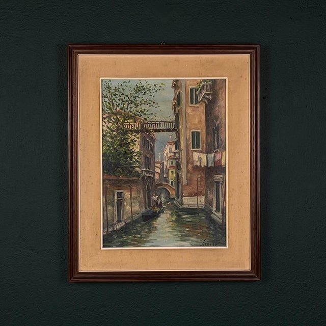 Italian Artist, Venice Canal, Original Oil Painting, 1960s, Framed For Sale - Image 15 of 18