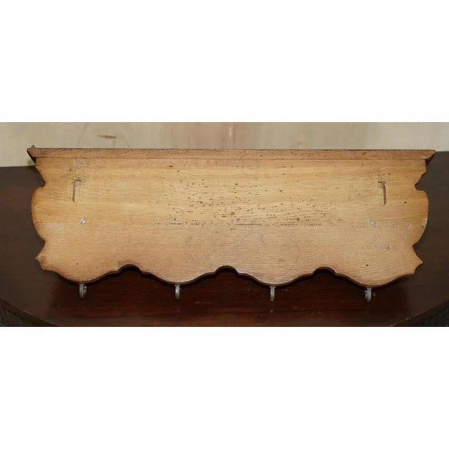 Antique Dutch Heavily Carved Oak Wall Rack Hanger For Sale - Image 11 of 13