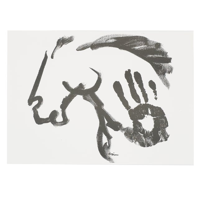 Sumi Stallion Bust (Print) - Virginia Cohn Parkum, C. 2020s For Sale