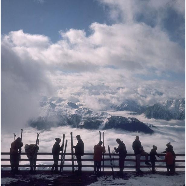 Slim Aarons Verbier View Slim Aarons Estate Print For Sale - Image 4 of 4