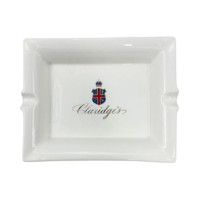 Vintage Claridge's Hotel London Porcelain Ashtray Catchall Dish For Sale - Image 9 of 9