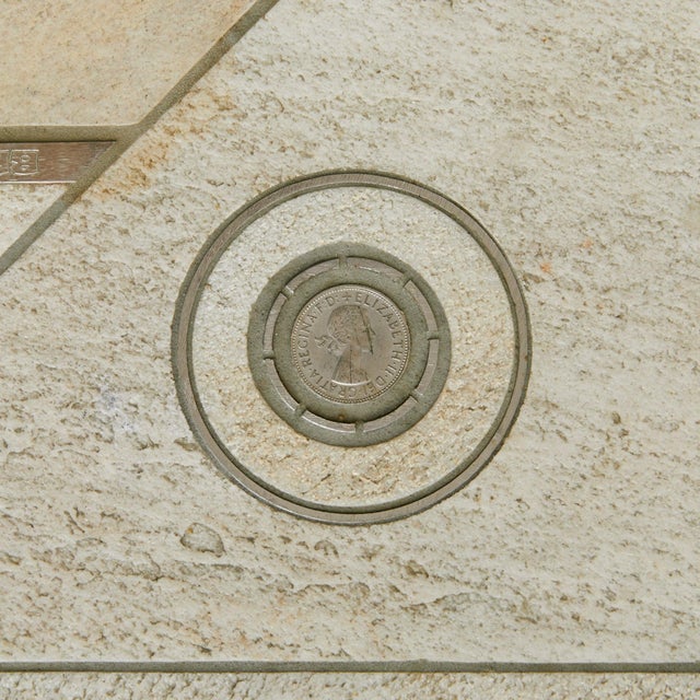 Paul Kingma Dutch Brutalist Stone + Metal Inlay Coffee Table in Manner of Paul Kingma, 1970s For Sale - Image 4 of 18