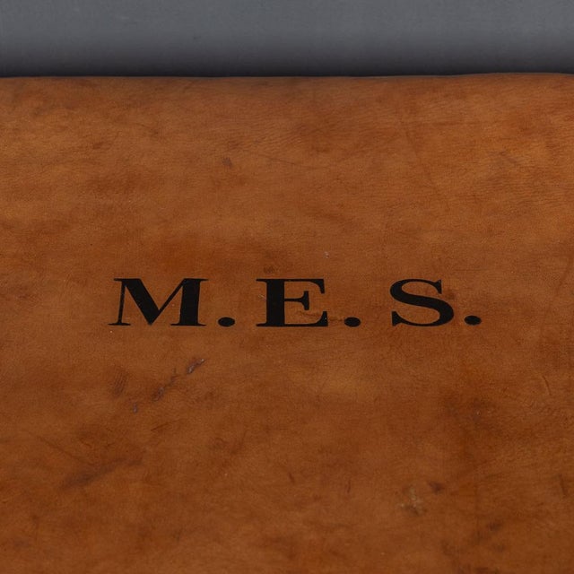 English Leather Trunk on Metal Stand, 1910s For Sale - Image 14 of 18