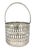 Vintage International Silver Silver-Plated Oval Pierced Basket With Swing Handle — Traditional / English Country / Cottage For Sale - Image 9 of 13