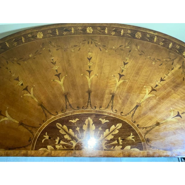 Satinwood Inlaid Demilune Pier Table For Sale - Image 12 of 12