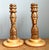 Vintage Inlaid Wood Candlesticks - A Pair For Sale - Image 9 of 12