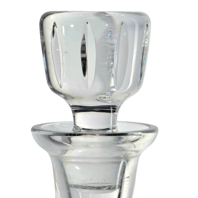 Traditional Vintage Atlantis Crystal Cut Glass Decanter With Stopper, Portugal, Late 20th Century For Sale - Image 3 of 11