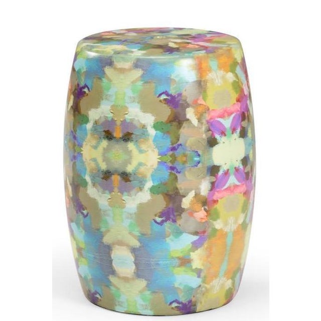 Contemporary Laura Park for Wildwood Indigo Girl Garden Seat - Blue For Sale - Image 3 of 3