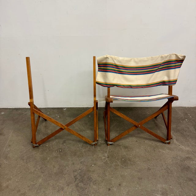 Wood Praia Folding Chairs by Piergiacomo Castiglioni for Gavina, 1960s, Set of 2 For Sale - Image 7 of 14