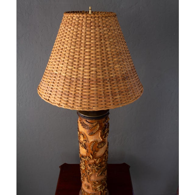 19th Century Belgian Wallpaper Printing Roller Lamp For Sale - Image 4 of 14