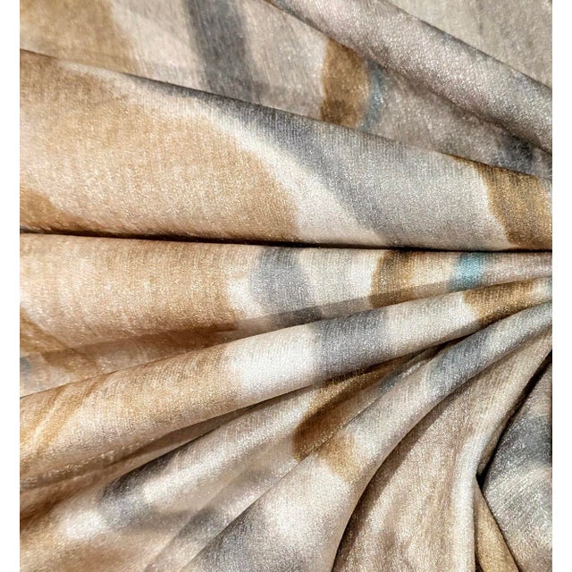 P. Kaufmann "In Layers" Opal Light Weight Chenille Fabric- 5.5 Yards For Sale - Image 4 of 7