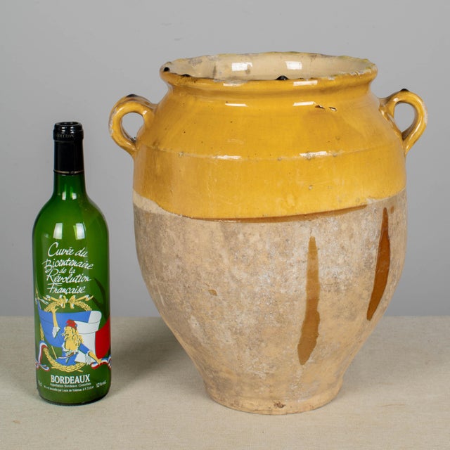 French Country French Terracotta Vase or Pot À Confit 13.25"High For Sale - Image 3 of 11