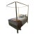 1980s Hand Painted Country French Four Poster Canopy Full Size Bed For Sale