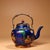 Late 20th Century Cloisonné Enamel "Two Immortals" Teapot With Figural Scenes For Sale - Image 4 of 9