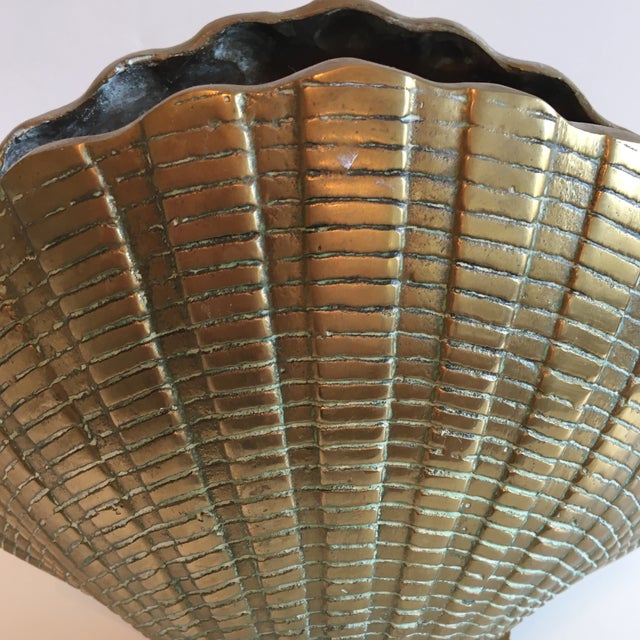 Vintage Brass Shell Vase Chairish
