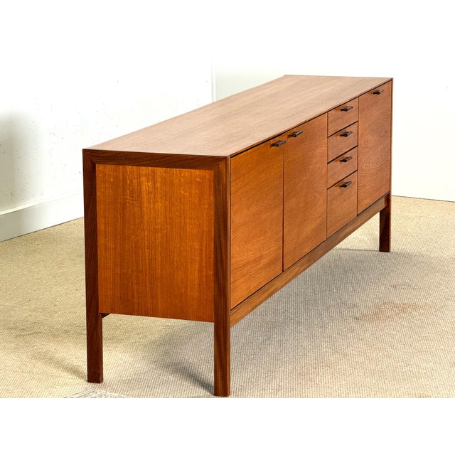 Mid-Century Sideboard with Brown Leather Handles by Meredew, 1960s For Sale - Image 16 of 18