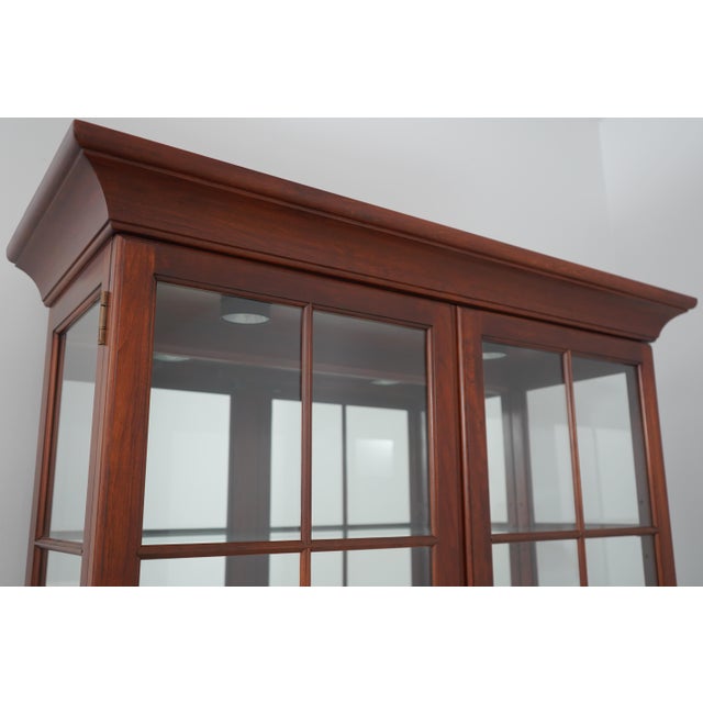 Knob Creek Penn Manor Cherry Curio Cabinet For Sale - Image 15 of 18