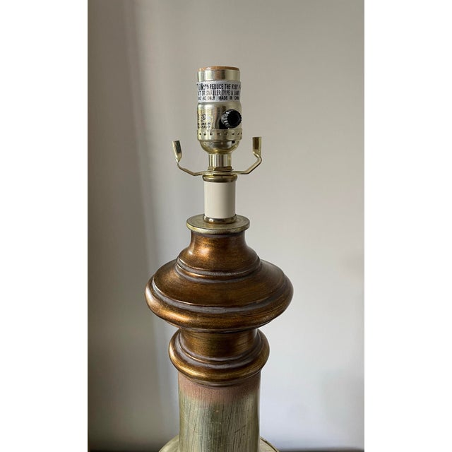 Pair of Uttermost Metallic Urn-Style Lamps For Sale - Image 9 of 10