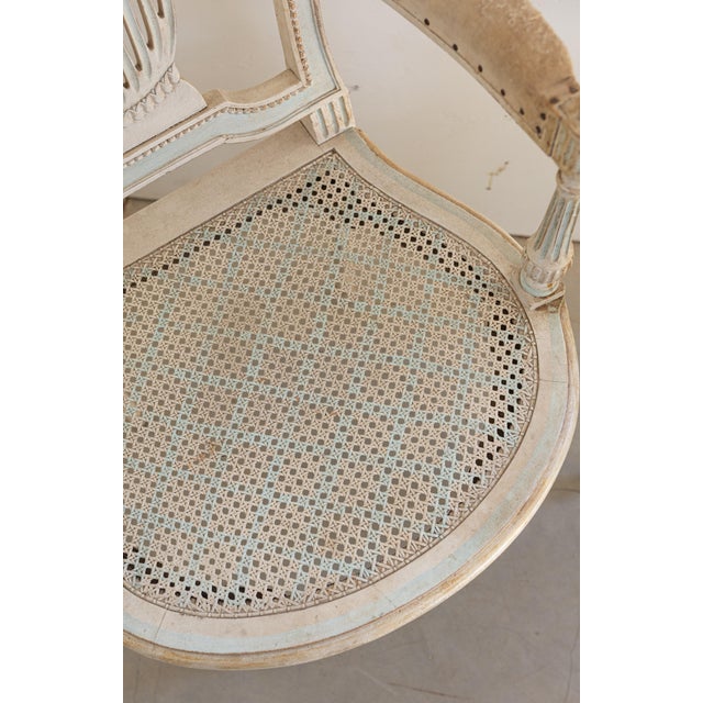 19th Century Set of 6 Louis XVI Dining Chairs, Including 2 Arm Chairs For Sale - Image 4 of 17