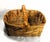 This is a sweet little decorative basket. Nice, but not entirely perfect which is part of it's charm. Nice by itself, also...