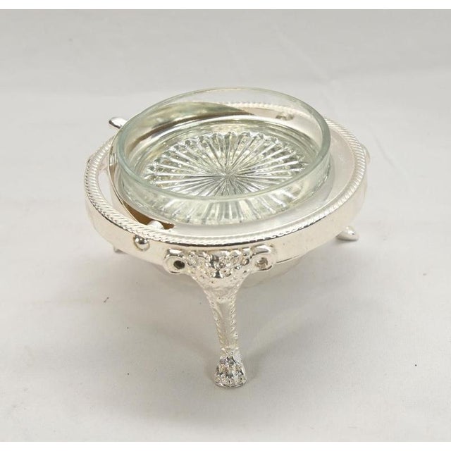 Silver Plated Ashtray with Glass Insert and Dome Cover For Sale - Image 5 of 9