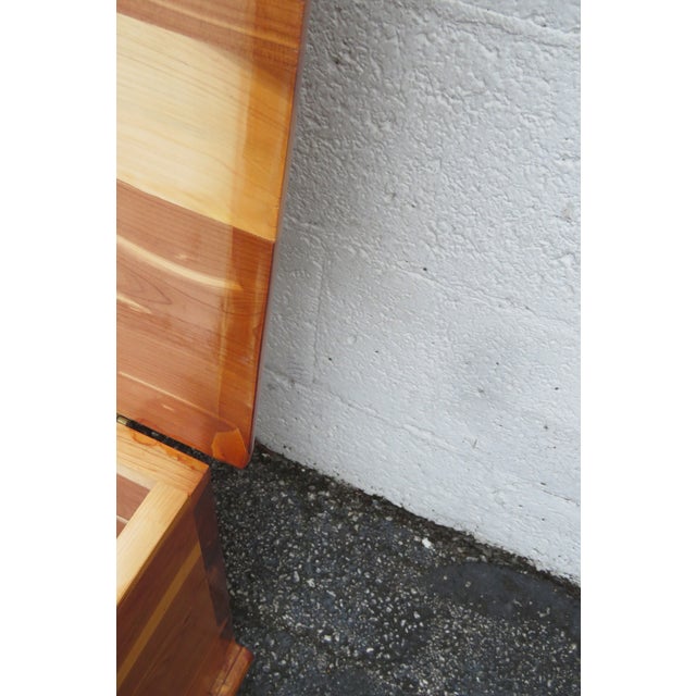 Late 20th Century Solid Cedar Hope Chest Blanket Trunk Bench 6175 For Sale - Image 12 of 18