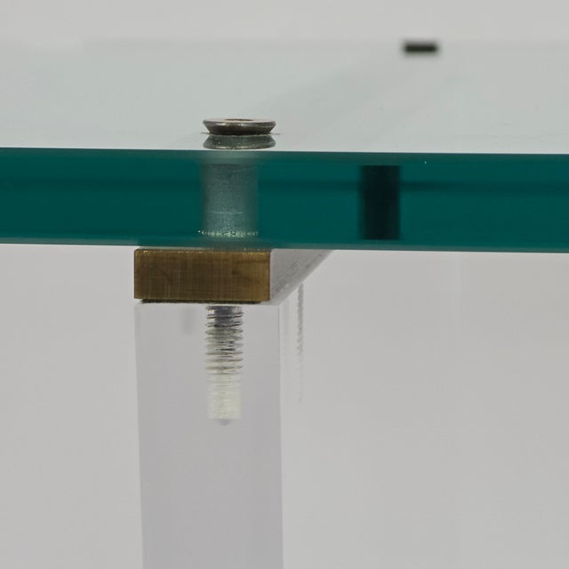 Aziz Designs Custom Glass/Lucite Accent Table For Sale In Phoenix - Image 6 of 9