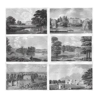 1788 English Country Houses Engravings - Set of Six For Sale
