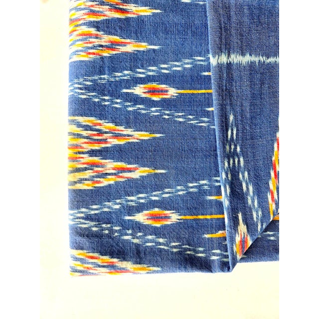 Textile Vintage Cotton Ikat Fabric Remnant, 80"/2 Meters For Sale - Image 7 of 7