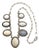 1930s Retro Taxco 980 Silver Graduated Opal Cabochon Necklace For Sale