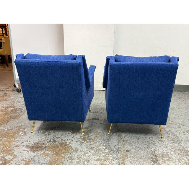 2010s West Elm Carlo Mid Century Arm Chairs, Pair For Sale - Image 5 of 12